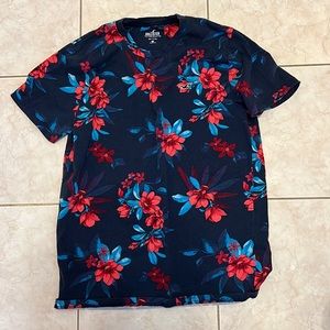 Hollister Mens Floral T-Shirt (Medium)